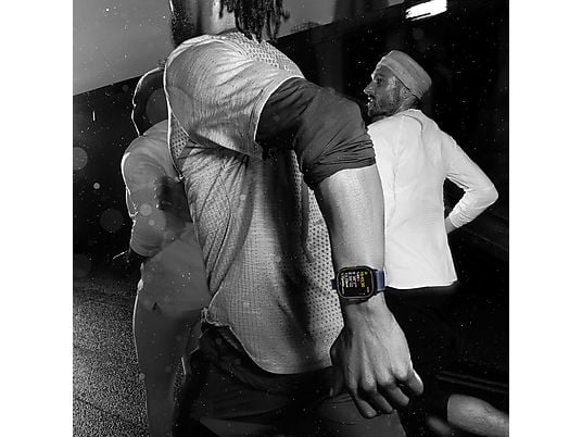 Apple Watch Ultra 2 (2024), GPS + Cellular, 49 mm, Caja de Titanio Natural, Gesto doble toque, Correa Ocean Band de color Azul marino