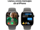 Apple Watch Series 10 (2024), GPS + Cellular, 42 mm, Gesto de doble toque, Caja de titanio Natural, Correa deportiva Gris piedra, Talla M/L