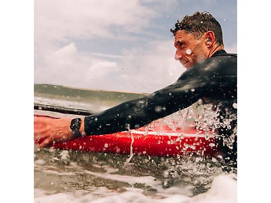 Apple Watch Series 10 (2024), GPS + Cellular, 42 mm, Gesto de doble toque, Caja de titanio Natural, Correa deportiva Gris piedra, Talla M/L