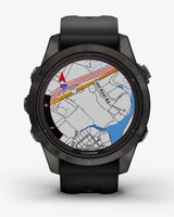 Garmin Fenix 7S Pro Zafiro Solar Titanio gris carbón correa negro