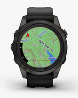 Garmin Fenix 7S Pro Zafiro Solar Titanio gris carbón correa negro
