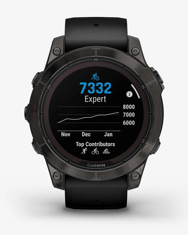 Garmin Fenix 7 Pro Zafiro Solar Titanio gris carbón correa negro
