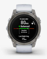 Garmin EPIX 2 PRO Zafiro 47 mm Titanio correa blanco