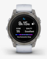 Garmin EPIX 2 PRO Zafiro 47 mm Titanio correa blanco