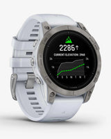 Garmin EPIX 2 PRO Zafiro 47 mm Titanio correa blanco