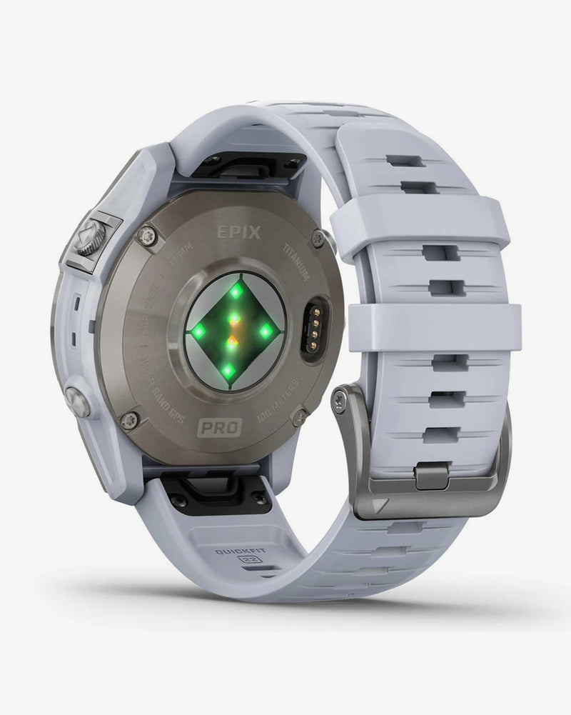 Garmin EPIX 2 PRO Zafiro 47 mm Titanio correa blanco
