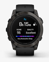 Garmin EPIX 2 PRO Zafiro 51 mm Titanio DLC gris carbón correa negro