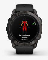 Garmin EPIX 2 PRO Zafiro 51 mm Titanio DLC gris carbón correa negro