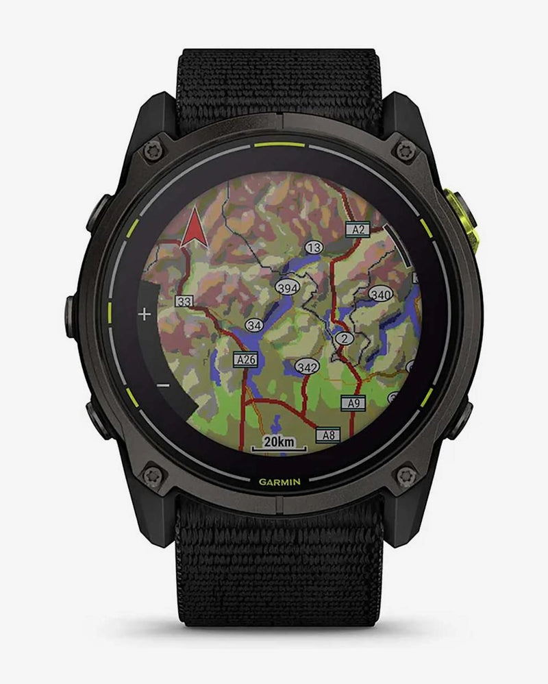 Garmin Enduro 3 Zafiro Solar 51 mm Titanio gris carbón correa negro