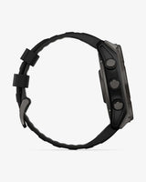 Garmin Fenix 8 Zafiro Solar 51 mm Titanio gris carbón correa negro