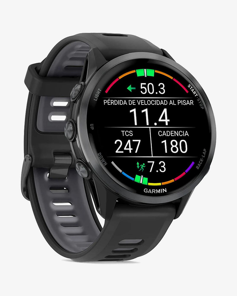 Garmin Forerunner 970 gris oscuro correa negro
