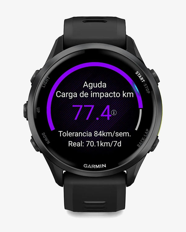 Garmin Forerunner 970 gris oscuro correa negro