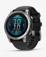 Garmin Fenix E Stainless Steel 47 mm gris correa negro
