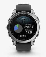 Garmin Fenix E Stainless Steel 47 mm gris correa negro